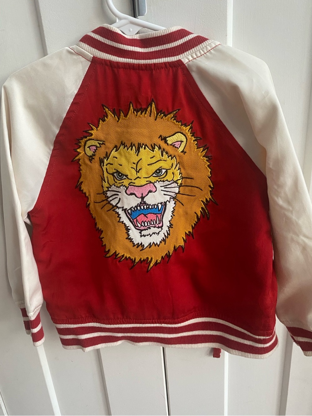 Kids Vintage-Style Red Bomber Jacket 3T